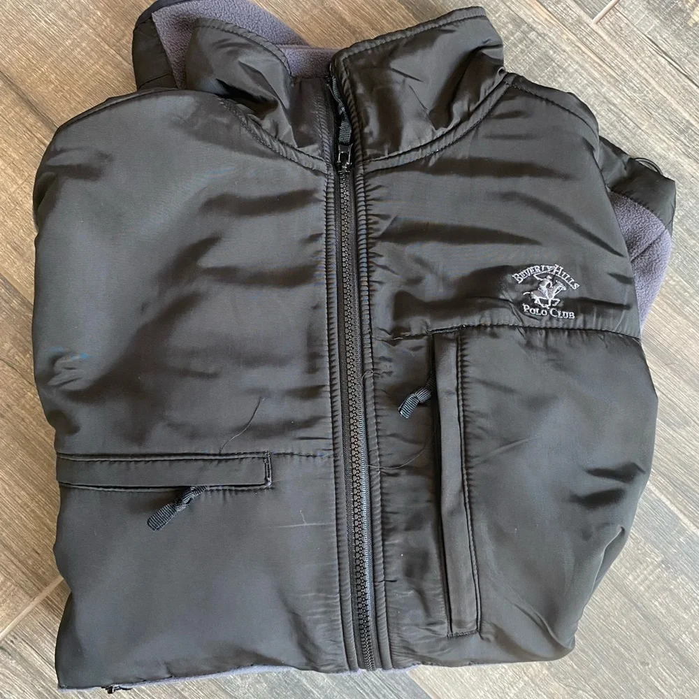 Beverly Hills Polo‎ Club grey black jacket mens